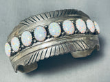 The Best Lorenzo James Vintage Native American Navajo Domed Opal Sterling Silver Bracelet-Nativo Arts