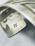 Freddy Douglas Native American Navajo Signed Sterling Silver Bracelet-Nativo Arts