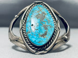Museum Rare Turquoise Vintage Native American Navajo Sterling Silver Bracelet-Nativo Arts