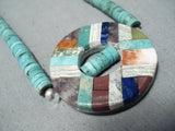 Native American Incredible Vintage Santo Domingo Royston Turquoise Sterling Silver Necklace-Nativo Arts