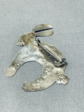Marvelous Vintage Native American Navajo Sterling Silver Rabbit Pin-Nativo Arts