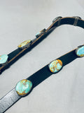 Superior Vintage Native American Navajo Royston Turquoise Sterling Silver Concho Belt For Links-Nativo Arts