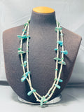 Native American Important Early 1900's Santo Domingo Vintage Turquoise Necklace Old-Nativo Arts