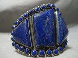 One Of The Bets Native American Navajo Lapis Sterling Silver Bracelet-Nativo Arts