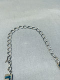 Most Detailed Hand Carved Vintage Turquoise Sterling Silver Necklace-Nativo Arts