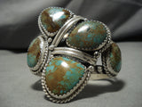 Museum Quality Vintage Native American Navajo Royston Turquoise Sterling Silver Bracelet Old-Nativo Arts
