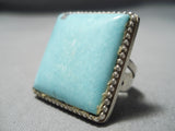 Incredible Vintage Old Kingman Turquoise Sterling Silver Ring Native American-Nativo Arts