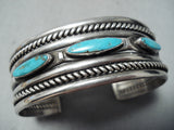 Outstanding Vintage Native American Navajo Royston Turquoise Sterling Silver Bracelet Old-Nativo Arts