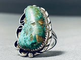 Stunning Vintage Native American Navajo Royston Turquoise Sterling Silver Ring-Nativo Arts