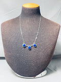 Best Native American Navajo Lapis Sterling Silver Necklace-Nativo Arts