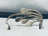 Unbelievable Vintage Native American Navajo Mother Of Pearl Sterling Silver Bracelet-Nativo Arts