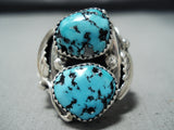 Signed Navajo Native American Sleeping Beauty Turquoise Sterling Silver Ring-Nativo Arts