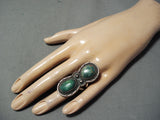 Bigger Vintage Native American Navajo Royston Turquoise Sterling Silver Ring Old-Nativo Arts