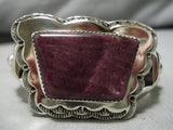 Museum Quality Heavy Navajo Sugulite Sterling Silver Native American Bracelet-Nativo Arts