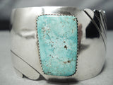 Vivid Rare Carico Lake Turquoise Vintage Native American Navajo Sterling Silver Bracelet-Nativo Arts
