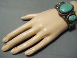 Incredible Vintage Native American Navajo Royston Turquoise Sterling Silver Bracelet-Nativo Arts
