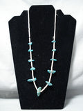 Marvelous Vintage Santo Domingo Turquoise Necklace Native American Old-Nativo Arts