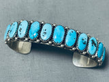 Astonishing Vintage Native American Navajo Morenci Turquoise Sterling Silver Bracelet-Nativo Arts