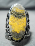 Expressive Navajo Bumblebee Jasper Sterling Silver Ring Native American-Nativo Arts