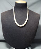 Native American Outstanding Santo Domingo Melon Shell Sterling Silver Necklace-Nativo Arts