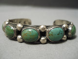 Museum Vintage Native American Navajo Royston Turquoise Raincloud Sterling Silver Bracelet-Nativo Arts