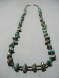 Native American Impressive Vintage Santo Domingo Royston Turquoise Heishi Necklace-Nativo Arts