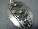 Tommy Singer Vintage Navajo Sterling Silver Pendant Native American Old-Nativo Arts