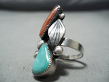 Superior Vintage Turquoise Sterling Silver Ring Native American Old-Nativo Arts