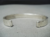 Hand Hammered Vintage Navajo Sterling Silver Bracelet Native American Old-Nativo Arts