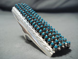 One Of The Tallest Native American Zuni Turquoise Sterling Silver Ring-Nativo Arts