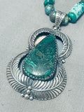 One Of The Finest Vintage Sterling Silver Chrysocholla Necklace-Nativo Arts