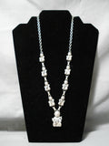 Detailed!! Intricate Vintage Navajo Sterling Silver Native American Necklace Old-Nativo Arts