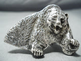 Unbelievable Navajo Sterling Silver Ring Grizzly Native American-Nativo Arts