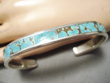 Important Rare Vintage Native American Zuni #8 Turquoise Sterling Silver Native Bracelet-Nativo Arts