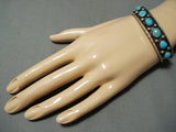 Marvelous Vintage Native American Navajo Turquoise Sterling Silver Bracelet-Nativo Arts