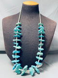 Native American 220 Grams Massive Nugget Vintage Navajo Heishi Turquoise Necklace Old-Nativo Arts