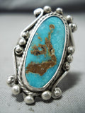 Viola Calavaza Vintage Zuni Native American Turquoise Sterling Silver Ring-Nativo Arts