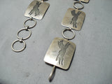 Tremendous Vintage Navajo Sterling Silver Concho Belt Native American Old-Nativo Arts