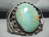 One Of Biggest Best Vintage Native American Navajo Royston Turquoise Sterling Silver Bracelet-Nativo Arts