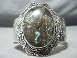 Colossal Navajo Native American Spiderweb Turquoise Sterling Silver Bracelet-Nativo Arts
