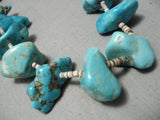 Stunning Vintage Navajo Spiderweb Turquoise Native American Necklace Old-Nativo Arts