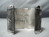 Incredible San Felipe Turquoise Sterling Silver Buffalo Bracelet-Nativo Arts