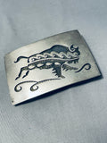 One Of The Best Native American Hopi Artist Vintage Sterling Silver Buckle-Nativo Arts
