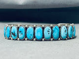 Astonishing Vintage Native American Navajo Morenci Turquoise Sterling Silver Bracelet-Nativo Arts