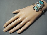 Danny Smith Navajo Royston Turquoise Sterling Silver Bracelet Native American-Nativo Arts