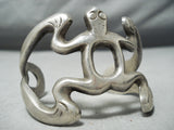 Detailed Vintage Navajo Frog Sterling Silver Native American Bracelet-Nativo Arts