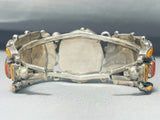 One Of The Best Vintage Space Inlay Turquoise Sterling Silver Bracelet-Nativo Arts