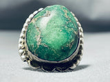 One Of The Best Ever Vintage Native American Navajo Damale Turquoise Sterling Silver Ring-Nativo Arts