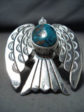 Jake Froncosa San Felipe Candelaria Turquoise Sterling Silver Ring-Nativo Arts