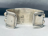 One Of The Best Ever Vintage Native American Navajo Desert Jasper Sterling Silver Bracelet-Nativo Arts